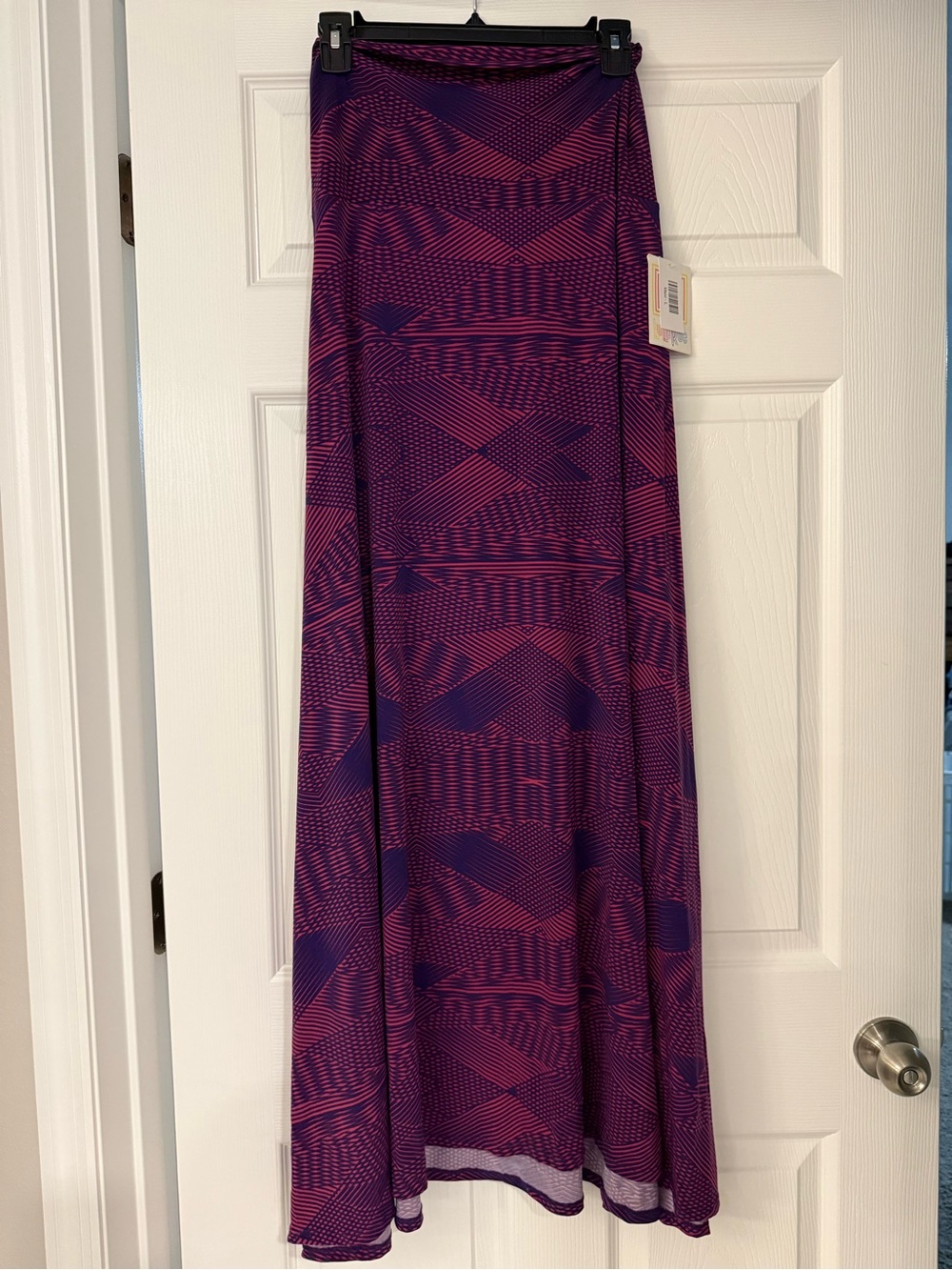 Lularoe Women's Purple Geometric Maxi Skirt